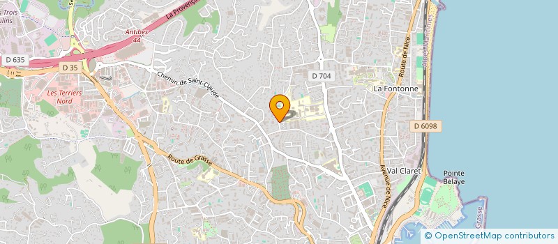 localisation de l'entreprise ASS APPRENTIS CTR FORMATION AGRICOLE ANTIBES à ANTIBES