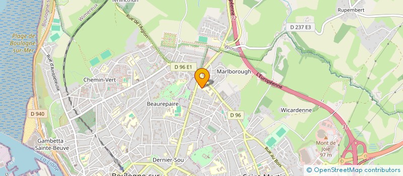 localisation de l'entreprise ASS APPRENTIS INDUSTRIEL COMMERCIAL  SAINT-MARTIN-BOULOGNE