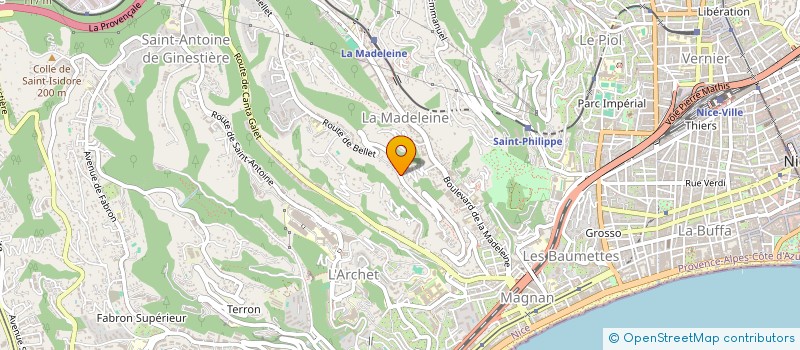 localisation de l'entreprise ASS ARABESQUE DANSE ORIENTALE ET YOGA à NICE