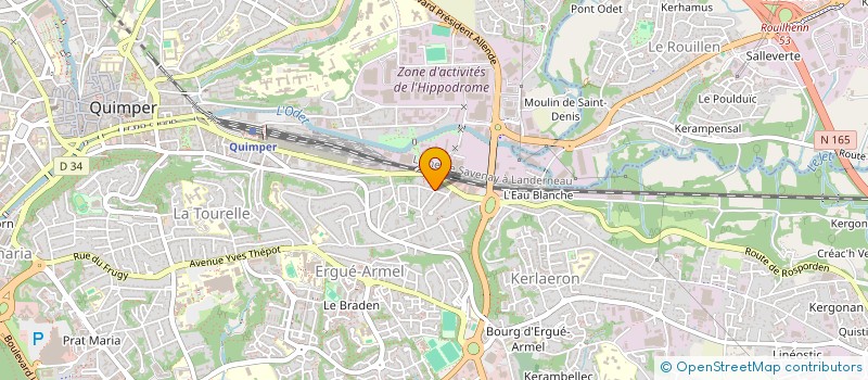 localisation de l'entreprise ASS ARC EN CIEL à QUIMPER