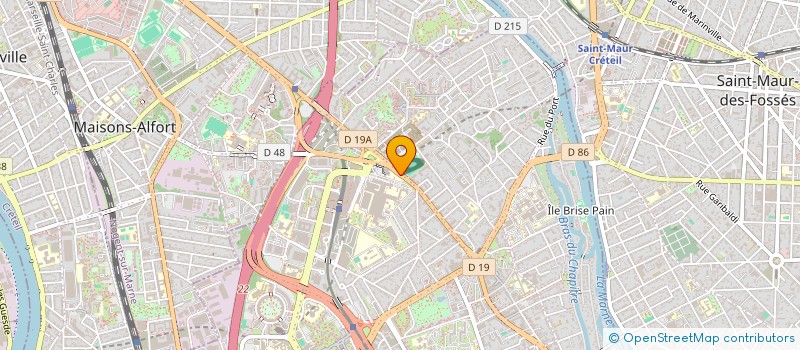 localisation de l'entreprise ASS  ARCHE  CRETEIL