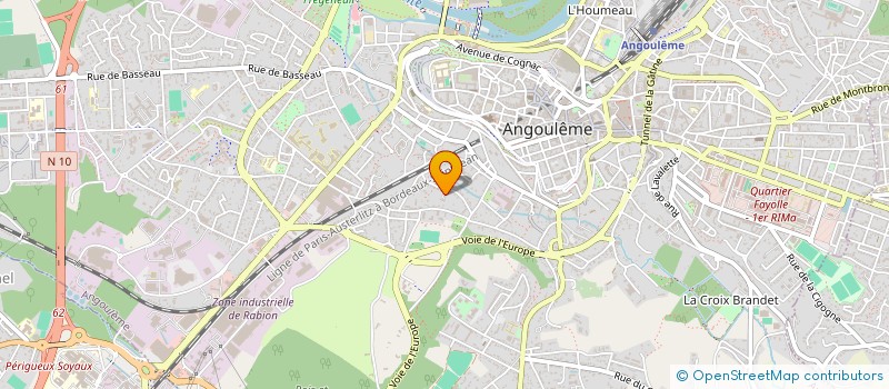 localisation de l'entreprise ASS ARCOTEC 16 à ANGOULEME