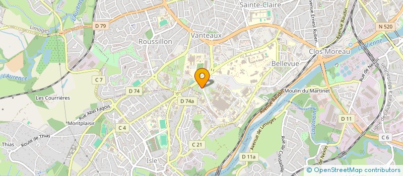 localisation de l'entreprise ASS ARDANSL SERVICE GYNECO OBSTETRIQUE à LIMOGES