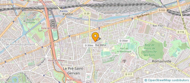 localisation de l'entreprise ASS ARDETEK  PANTIN