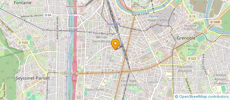 localisation de l'entreprise ASS ARECOM à GRENOBLE