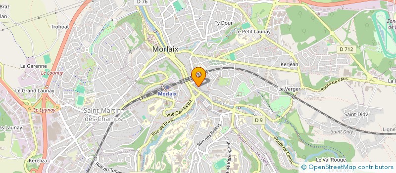 localisation de l'entreprise ASS AREKOM à MORLAIX