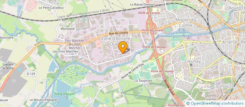 localisation de l'entreprise ASS ARGOAT SQUASH  RENNES