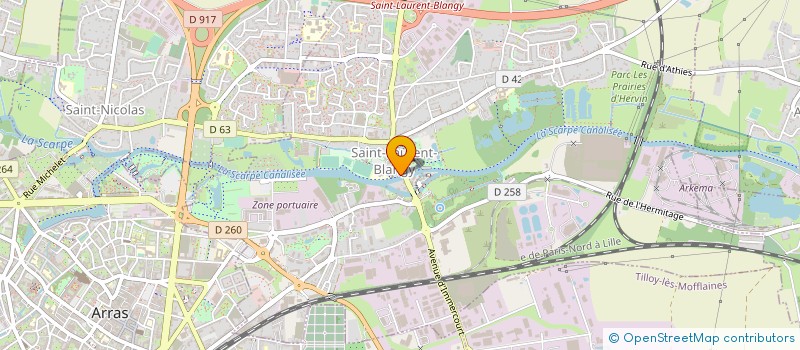 localisation de l'entreprise ASS ARRAS NORD HORIZON 2000  SAINT-LAURENT-BLANGY