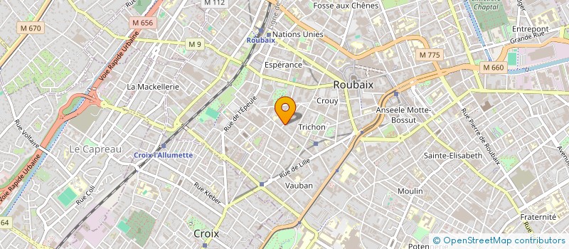 localisation de l'entreprise ASS ARTIM  ROUBAIX