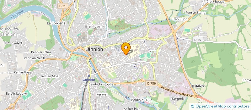 localisation de l'entreprise ASS ARTISANS COMMERCANTS DU TREGOR  LANNION