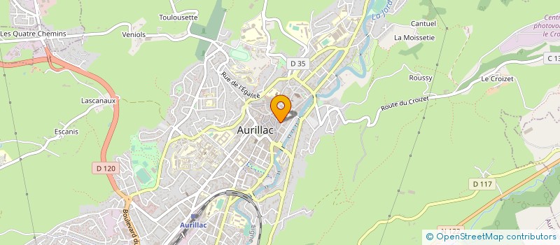 localisation de l'entreprise ASS ARTISANS CREATEURS DU MASSIF CENTRAL à AURILLAC