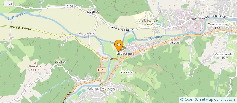 localisation de l'entreprise ASS ARTISANS CREATEURS  GRANDS CAUSSES  VABRES-L ABBAYE