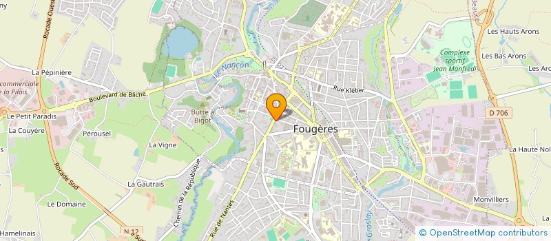 localisation de l'entreprise ASS ARTISANS D ART PAYS FOUGER  FOUGERES