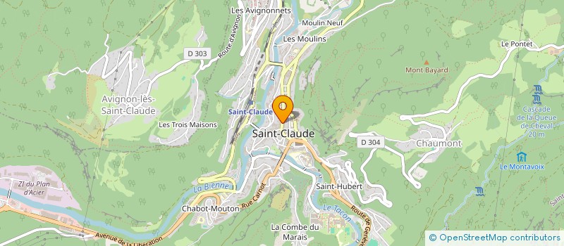 localisation de l'entreprise ASS ARTISANS DU MONDE ST CLAUDE  SAINT-CLAUDE