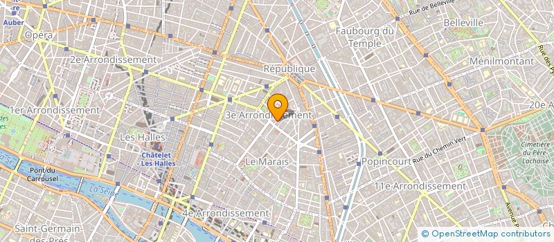 localisation de l'entreprise ASS ARTISANTS ET COMMERCANTS DE PARIS 3EME à PARIS