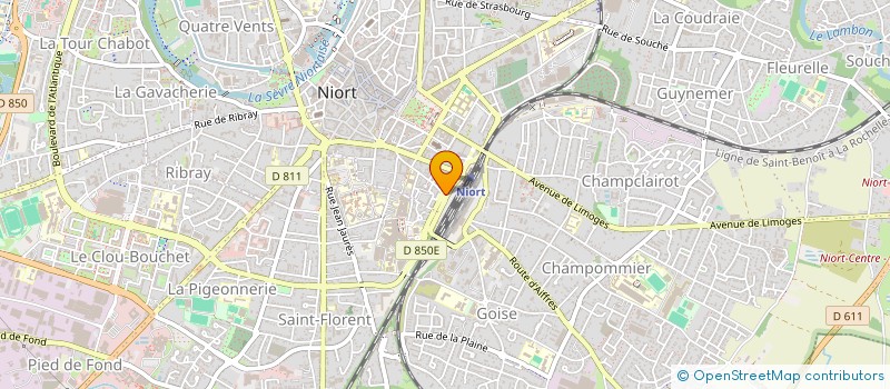 localisation de l'entreprise ASS ARTISTIQUES DES CHEMINOTS NIORTAIS  NIORT