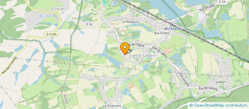 localisation de l'entreprise ASS ARTS EN AVANT  EVETTE-SALBERT