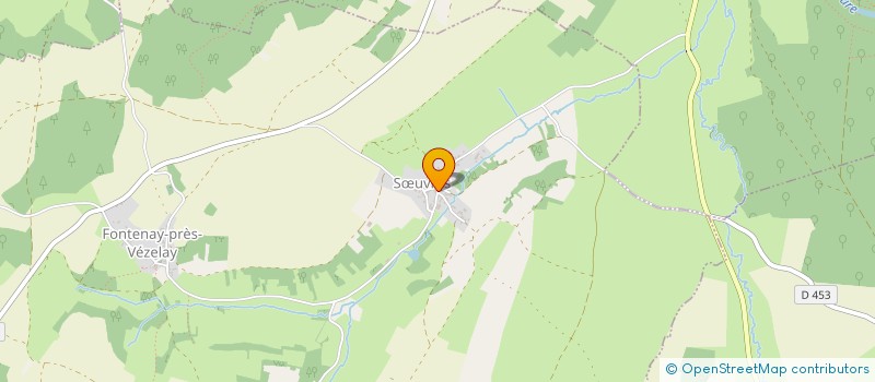 localisation de l'entreprise ASS ARTS LOISIRS CAMPAGNES VACANCES  FONTENAY-PRES-VEZELAY