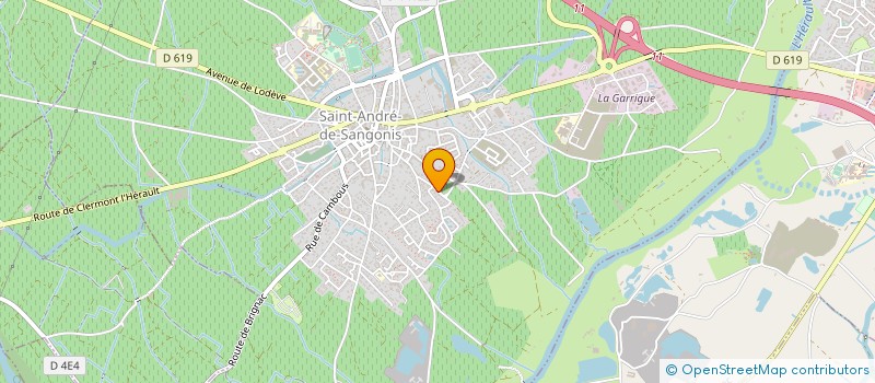 localisation de l'entreprise ASS ASPHODELES  SAINT-ANDRE-DE-SANGONIS