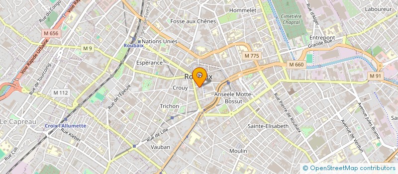 localisation de l'entreprise ASS ASSEMBLEE DES DIRECTEURS D'UIP  ROUBAIX