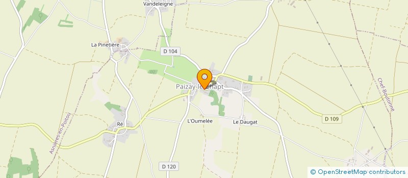 localisation de l'entreprise ASS. ASSISTANTE MATERNELLE LES CALINOUS à BRIOUX-SUR-BOUTONNE