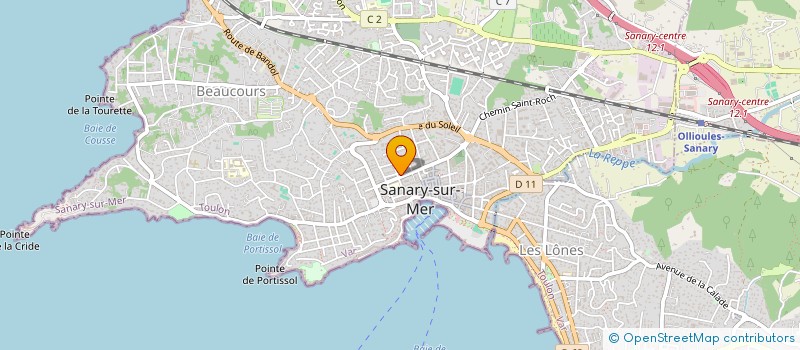 localisation de l'entreprise ASS  ASTROCLUB ORION  SANARY SUR MER