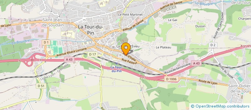 localisation de l'entreprise ASS  ATELIER ACTIVITES ARTISTIQUES  LA TOUR-DU-PIN