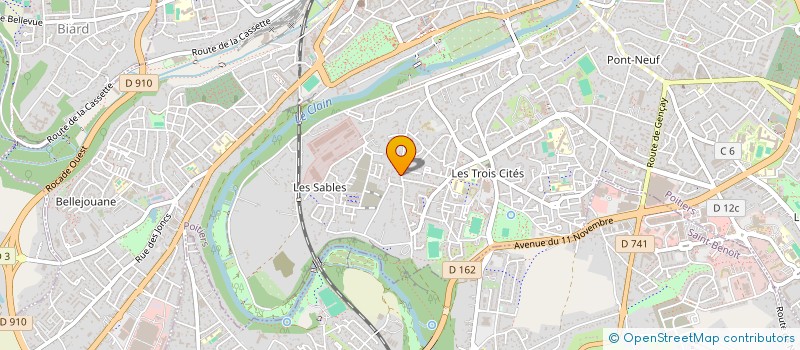 localisation de l'entreprise ASS ATELIER DE DESSIN BIDIBULL à POITIERS