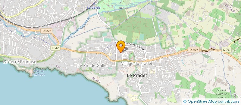 localisation de l'entreprise ASS ATELIER DE L'HORLOGE  LE PRADET