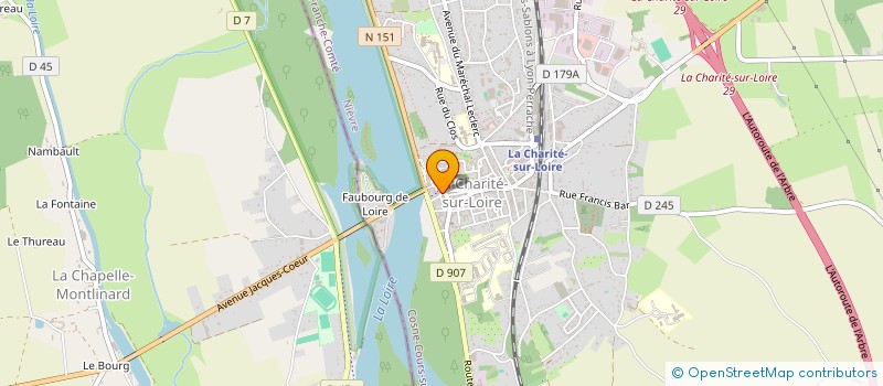 localisation de l'entreprise ASS ATELIER DES ARTS ET METIERS DU LIVRE à LA CHARITE-SUR-LOIRE