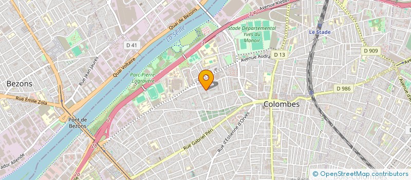 localisation de l'entreprise ASS ATELIERS D ETUDE ET DE CREATION à COLOMBES