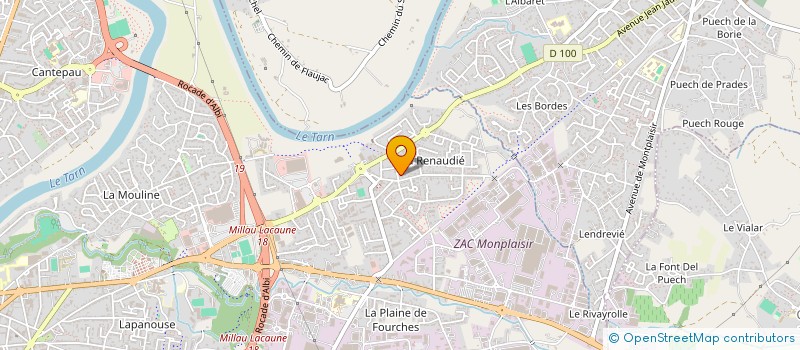 localisation de l'entreprise ASS ATELIERS MEDIA ANIMATIONS à ALBI