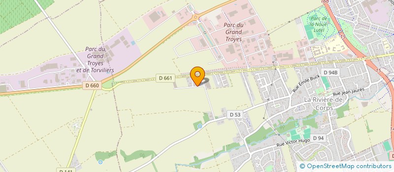 localisation de l'entreprise ASS AUBE ENVIRONNEMENT  LA RIVIERE-DE-CORPS