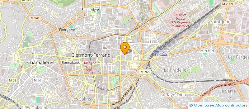 localisation de l'entreprise ASS  AUMONERIE DES COLLEGES ET LYCEES  CLERMONT-FERRAND