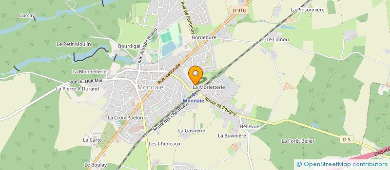 localisation de l'entreprise ASS AUTONOME PARENTS ELEV ECOLE DE MONNAIE  MONNAIE