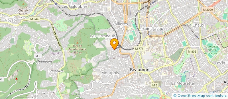 localisation de l'entreprise ASS AUVERGNE TENNIS ORGANISATION  CLERMONT-FERRAND