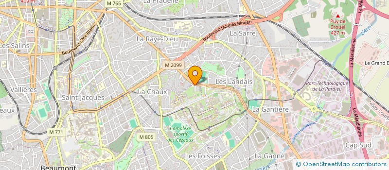 localisation de l'entreprise ASS AUVERGNE UNIVERSITE DE GENIE CIVIL  AUBIERE