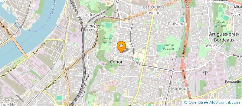 localisation de l'entreprise ASS AUX VIE SOCIALE 33 ET AIDE DOMICILE à CENON