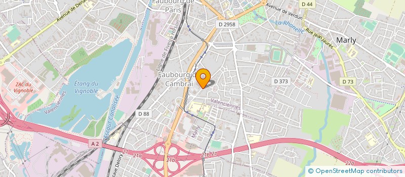 localisation de l'entreprise ASS AVEC LES JEUNES EN DIFFICULTES  VALENCIENNES