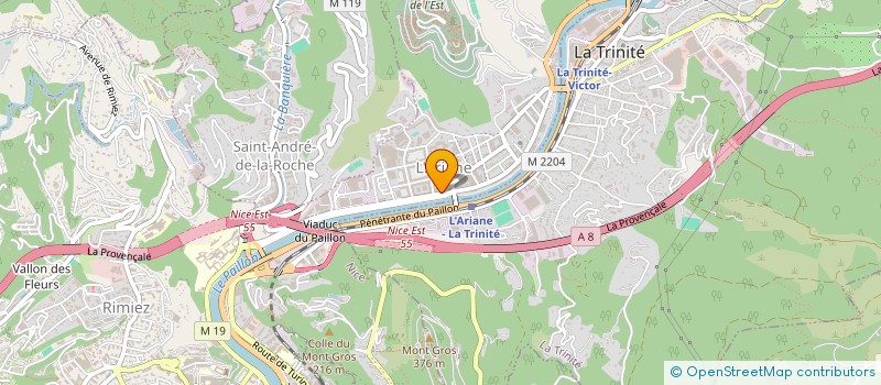 localisation de l'entreprise ASS AVENIR ADOLES ENF ECOLES EUROPE  NICE