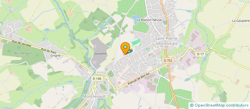 localisation de l'entreprise ASS AVENIR SPORT ST PIERRE MONTREVAULT à MONTREVAULT-SUR-EVRE