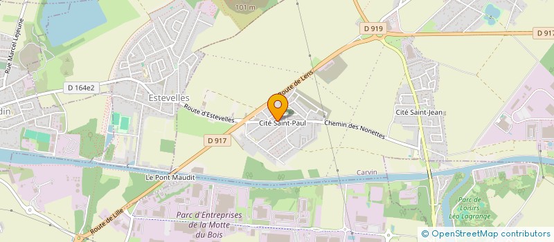 localisation de l'entreprise ASS AVENIR TENNIS DE TABLE CARVINOIS  CARVIN