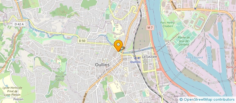 localisation de l'entreprise ASS AVIA CLUB OULLINOIS à OULLINS-PIERRE-BENITE