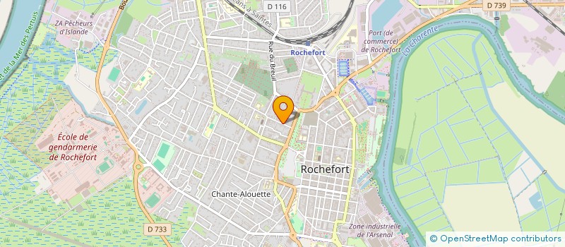 localisation de l'entreprise ASS BADMINTON ROCHEFORT CLUB  ROCHEFORT