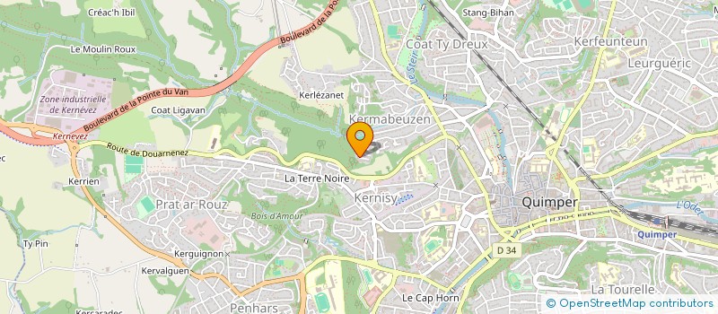 localisation de l'entreprise ASS BAGAD AR MEILHOU GLAZ à QUIMPER