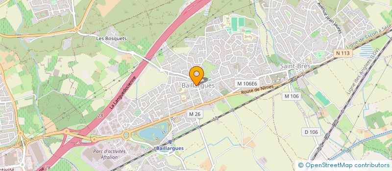 localisation de l'entreprise ASS  BALLON SPORTIF  BAILLARGUES