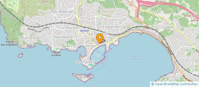 localisation de l'entreprise ASS  BANDOL L'ENVOL LOI 1901  BANDOL