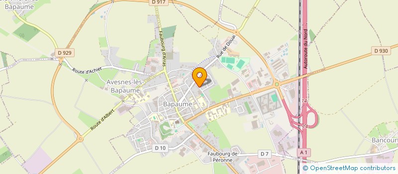 localisation de l'entreprise ASS BAPAUME RELAIS INSERTION FORMATION  BAPAUME