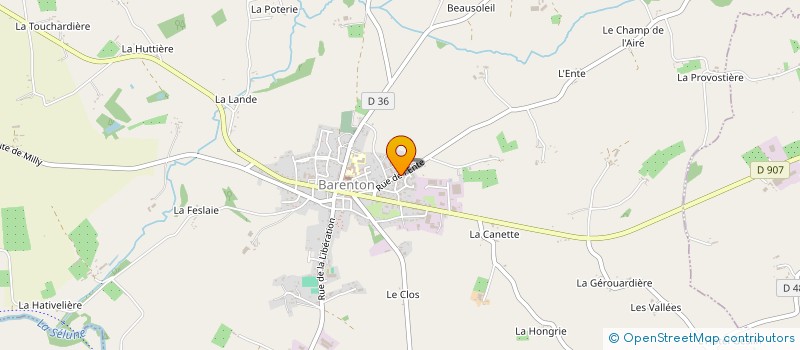 localisation de l'entreprise ASS BARENTONAISE INSERT SOCIALE HANDICAP  BARENTON