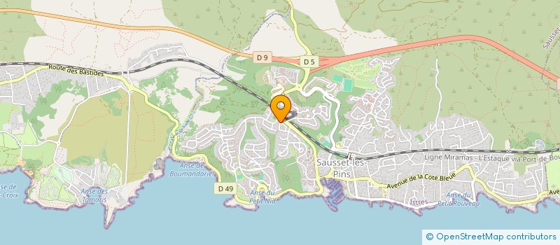 localisation de l'entreprise ASS BASKET CLUB SAUSSETOIS  SAUSSET-LES-PINS